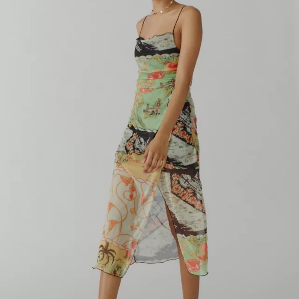 NEVER WORN - Urban Outfitters Wild Side Mesh Slip Dress